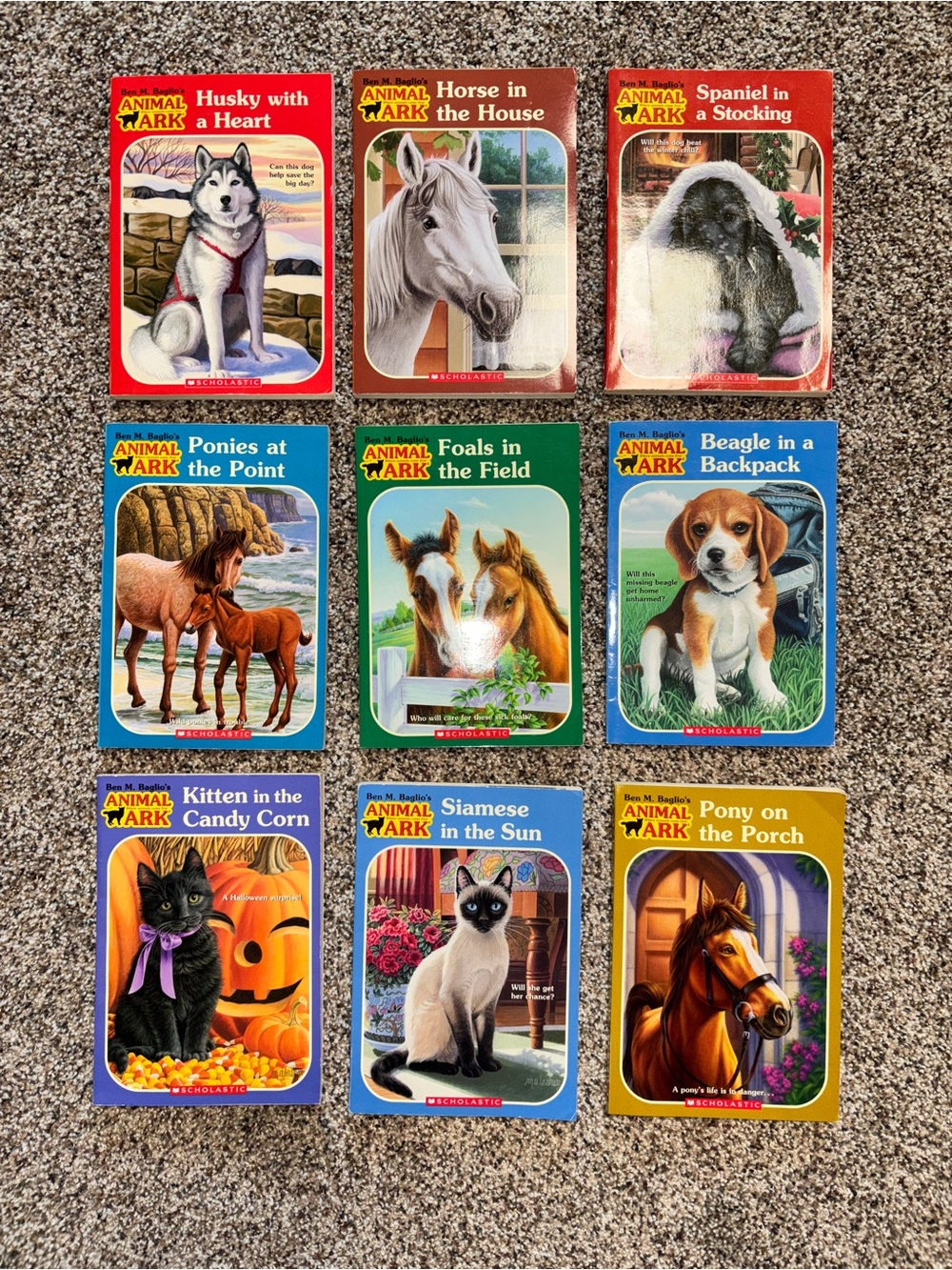 Lot of 9 Animal Ark series paperback youth books Scholastic Ben M. Baglio